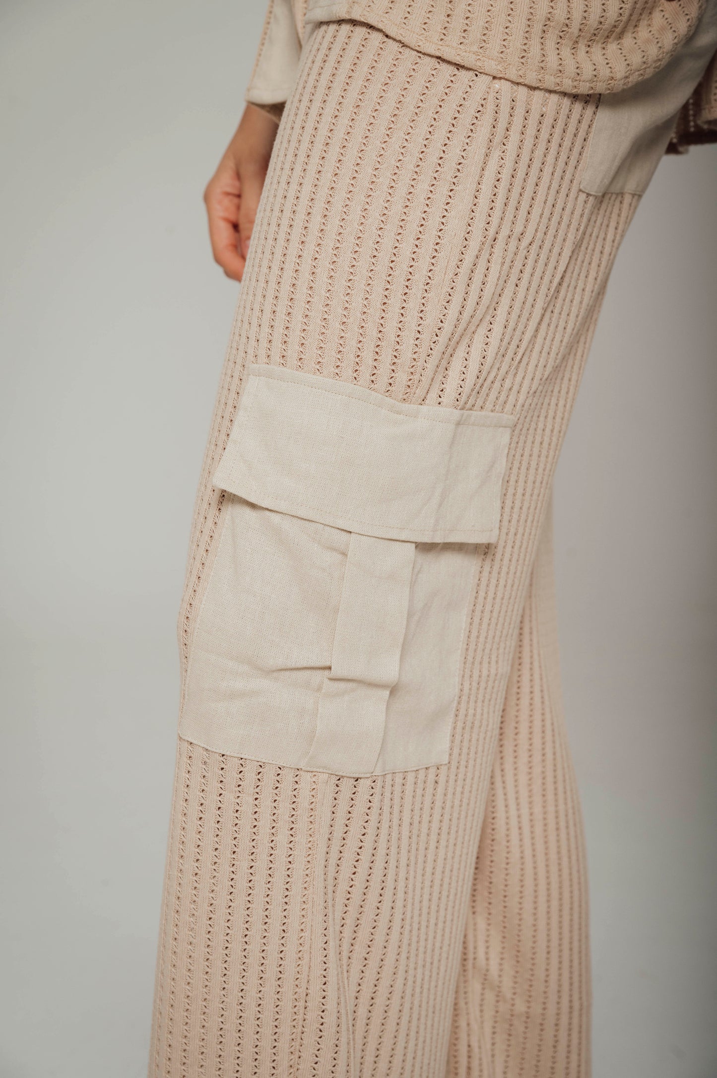 Pantalón tejido con bolsillos en lino Ibiza