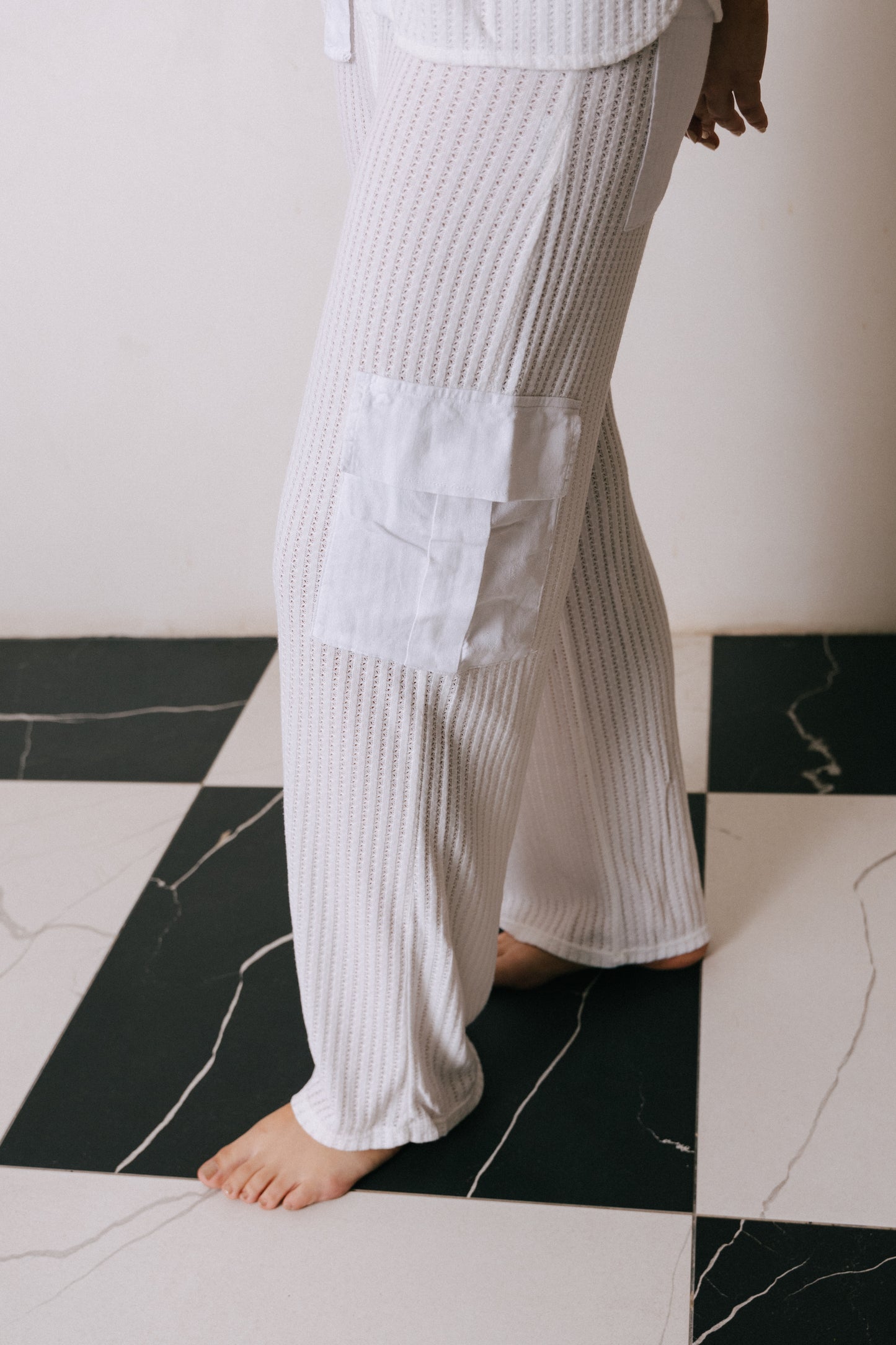 Pantalón tejido con bolsillos en lino Ibiza