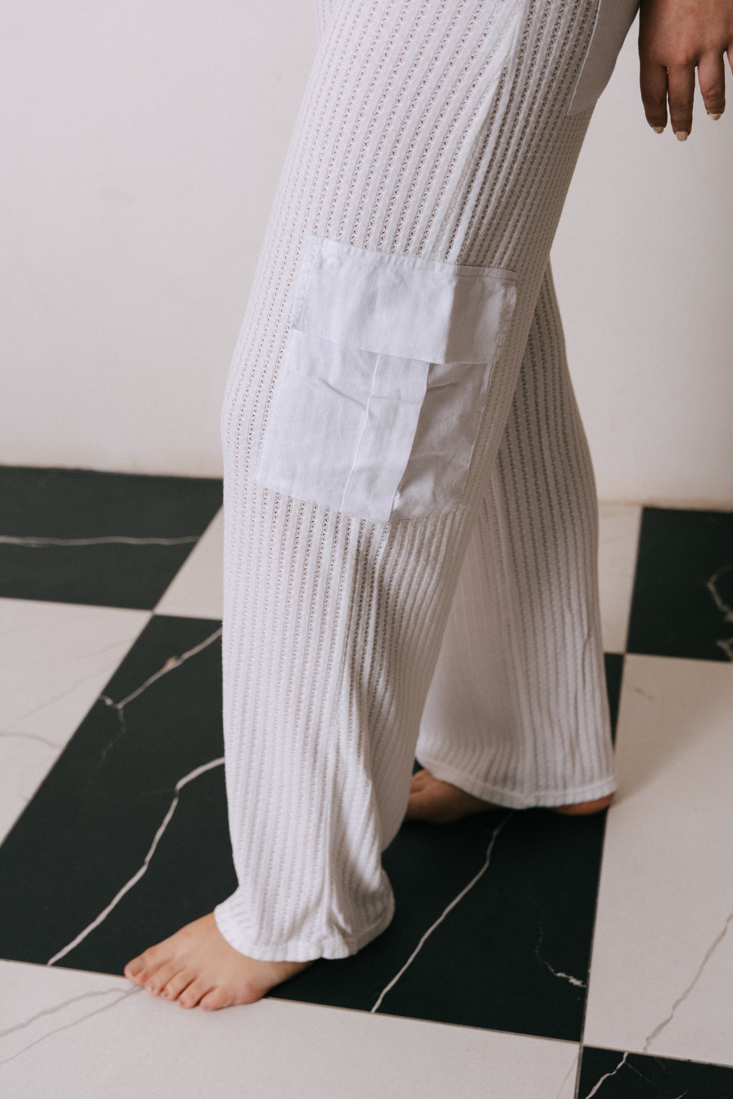 Pantalón tejido con bolsillos en lino Ibiza