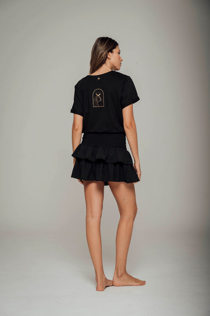 Camiseta en algodón PYMA con bordado delantero y posterior SOL