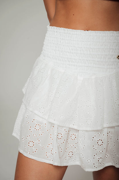 Falda en ojalillo algodón Maple