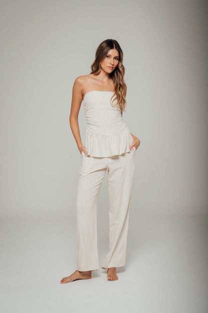 Top strapless con espalda en nido de abeja PORTOFINO