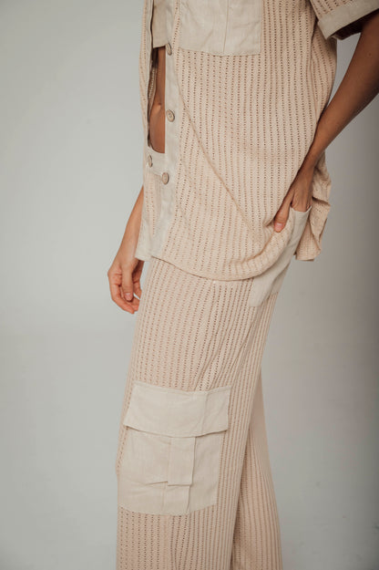 Pantalón tejido con bolsillos en lino Ibiza