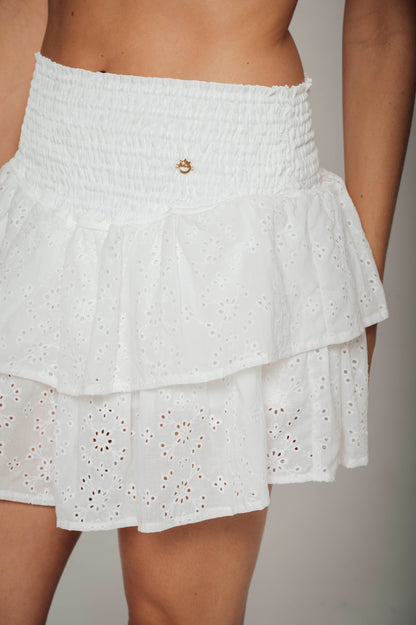 Falda en ojalillo algodón Maple