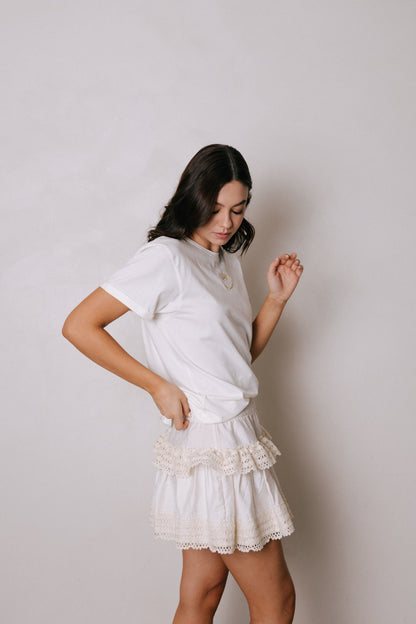 Camiseta en algodón PYMA con bordado delantero y posterior Sol