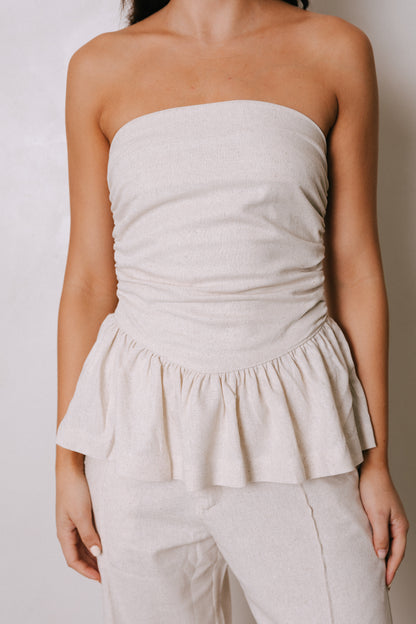Top strapless con espalda en nido de abeja PORTOFINO